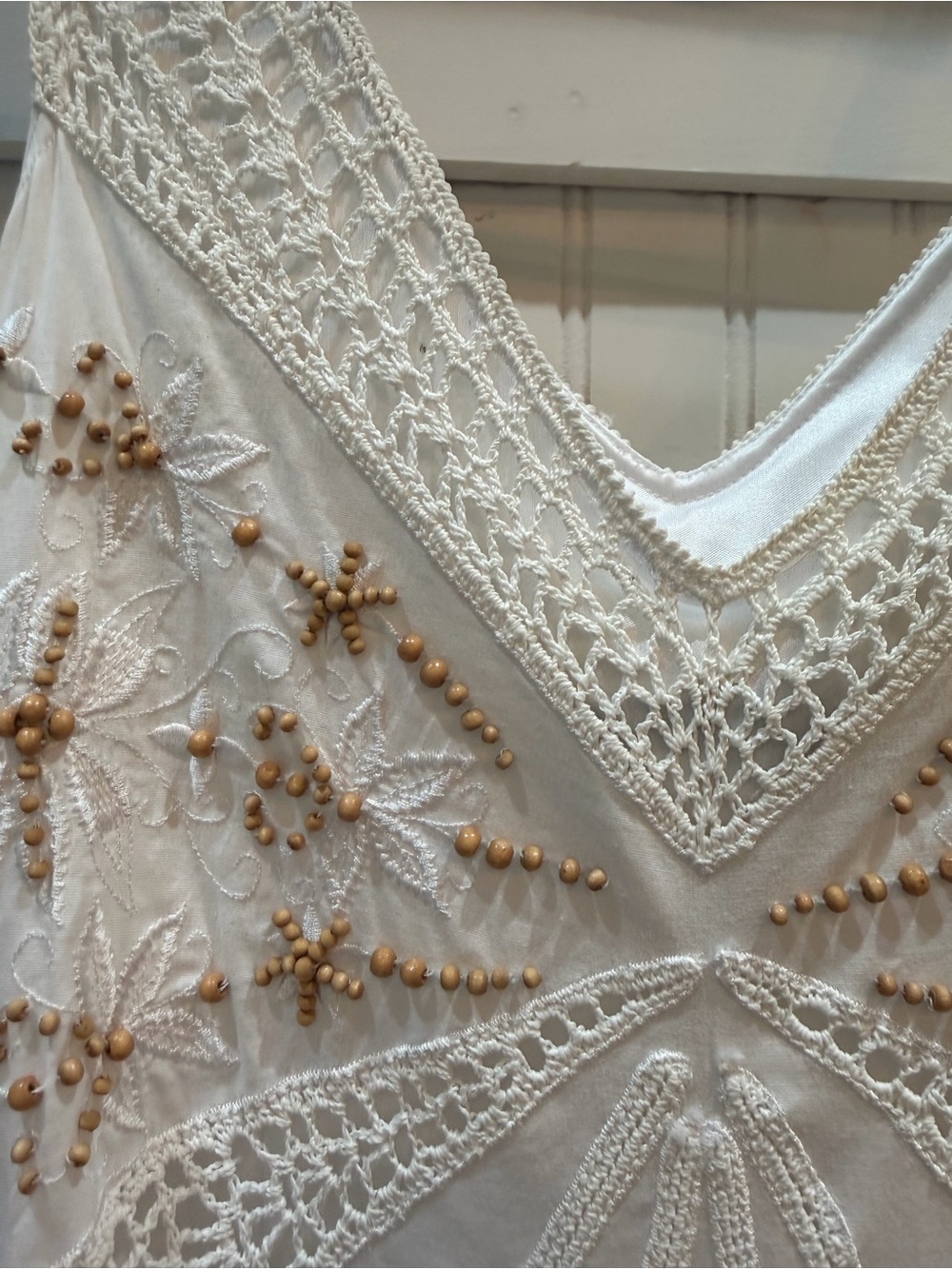 Sue Wong Embroidered Crochet& Beafed Ivory Dress - Picture 6 of 6